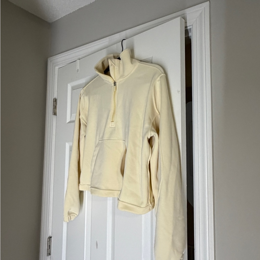 lululemon athletica Pale Yellow Quarter-Zip Pullover